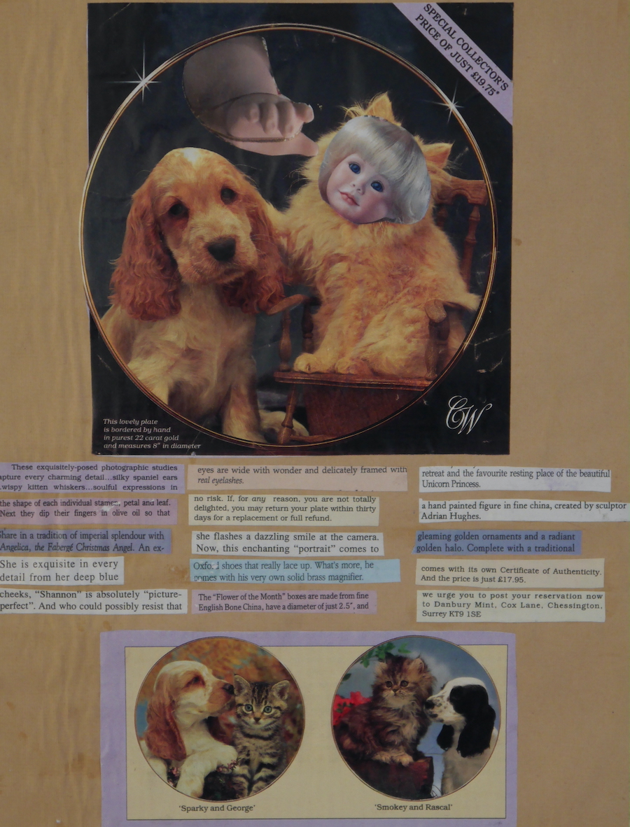 contemporary fine art collage of kitsch animals and trinkets by saatchiart artist Christian Dodd